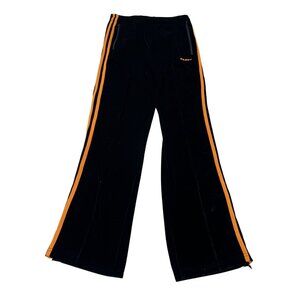 NERDY Seoul Korea Velour Track Pants in Black